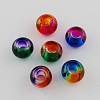 Spray Painted Glass Beads X-DGLA-R016-8mm-M-1