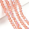 Electroplate Glass Beads Strands EGLA-A034-T2mm-L24-4