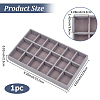 1Pc 18 Grids Wood Covered with Velveteen Jewelry Display Trays AJEW-CN0007-03-2