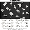 60 Sets 6 Styles 304 Stainless Steel Box Clasps STAS-DC0009-62-4