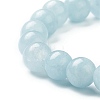 Dyed Natural Jade Beaded Stretch Bracelets BJEW-D446-C-13-3