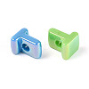 UV Plating Opaque Acrylic European Beads OACR-M027-03T-3