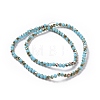 Electroplate Opaque Solid Color Glass Beads Strands EGLA-A034-P4mm-J03-2
