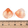 Transparent Glass Petal Pendants GLAA-T030-05A-3