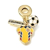 Football Theme Brass & Enamel European Dangle Charms KK-CBA8E93-01A-1
