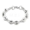 304 Stainless Steel Infinity Link Chain Bracelets for Women Men BJEW-F488-53B-P-4