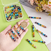 20Pcs Chakra Natural & Synthetic Gemstone Connector Charms FIND-HY0001-32-3