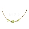 Ocean Synthetic Turquoise Starfish Turtle and Round Shell Pearl Beaded Necklaces NJEW-JN06168-3