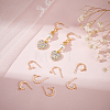 12Pcs Brass Stud Earrings Findings KK-BC0010-70-5