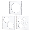 3Pcs Multifunctional Acrylic Drawing Scale Ruler DIY-WH0387-73A-1