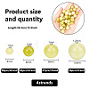 GOMAKERER 4 Strands 4 Styles Natural Lemon Jade Round Bead Strands G-GO0001-47-2