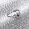 Brass Micro Pave Cubic Zirconia Rotating Cuff Rings RJEW-S636-02P-3