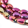Electroplate Glass Beads Strands X-EGLA-G036-A-FP02-3