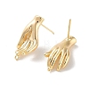 Brass Stud Earring Findings KK-E107-10G-2