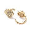 Brass Micro Pave Clear Cubic Zirconia Cuff Earring EJEW-C107-02G-2