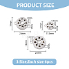 18Pcs 3 Style Alloy Snap Button FIND-FH0006-36-2