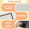 50-Slot Wooden Photo Frame Earring Organizer Display Stands with Velvet Mat ODIS-SC0001-10-6