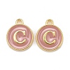 Golden Plated Alloy Enamel Charms ENAM-S118-07C-1