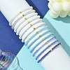 Blue Color Palette Glass Seed Beaded Stretch Bracelet Sets BJEW-MZ00101-3