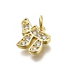 Brass Micro Pave Cubic Zirconia Pendants KK-K400-36G-2