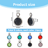 112Pcs 8 Colors 304 Stainless Steel with Glass Charms STAS-HS0001-04-2