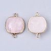 Natural Rose Quartz Links connectors G-S344-76-2