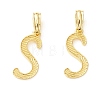 Rack Plating Eco-Friendly Brass Letter Pendants KK-K265-02G-S-1