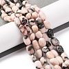 Natural Pink Zebra Jasper Beads Strands G-G146-A21-01-2