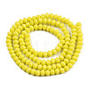 Opaque Solid Color Glass Beads Strands EGLA-A034-P10mm-D26-3