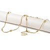 304 Stainless Steel Oval Snake Chain Necklaces NJEW-H046-03G-2