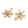 Brass Micro Cubic Zirconia Charms KK-Q789-33G-2