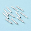 925 Sterling Silver Tube Beads STER-D035-11S-2