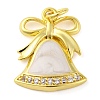 Christmas Series Brass Micro Pave Cubic Zirconia Pendants KK-S401-03G-A-1