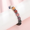 Chakra Round Dyed Natural Lava Rock Braided Bead Bracelets GG-CBA922D-01-2