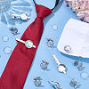 DIY Brass Cufflinks & Tie Clip Making Kits DIY-PH0035-72A-4