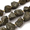 Raw Rough Natural Pyrite Beads Strands G-Z087-B17-2