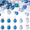 70Pcs 5 Colors Glass Pearl Pendants PALLOY-TAC0321-1