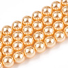 Glass Pearl Beads Strands HY-G002-01D-10-1