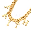 Brass Charm Bracelets for Women BJEW-U008-19G-05-2