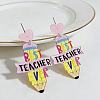 Teachers' Day Printed Acrylic Stud Dangle Earrings for Women WGAB7A7-02-1