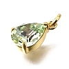 Brass Glass Charms KK-V011-31G-2