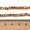 Electroplate Transparent Glass Beads Strands EGLA-K015-18U-4