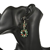 304 Stainless Steel Glass Dangle Earrings EJEW-MZ00805-2
