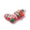Christmas Opaque Resin Pendants RESI-A049-05O-2
