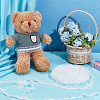 Polyester Elastic Pleated Lace Ribbon OCOR-WH0036-70B-4