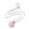 Openable Faceted Natural & Synthetic Mixed Stone Perfume Bottle Pendant Necklaces for Women NJEW-F296-04P-3