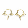 Brass Huggie Hoop Earrings EJEW-S201-212G-NF-2