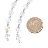 Iron Glass Handmade Star Link Chains AJEW-JB01435-02-3