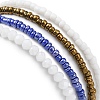 4Pcs 4 Style Glass Seed & Resin Evil Eye Beaded Stretch Bracelets Set BJEW-JB09896-01-2