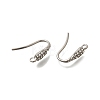 304 Stainless Steel Rhinestone Earring Hooks STAS-D310-01P-01-2